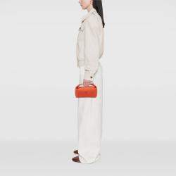 Pre Owned حقيبة هيرمس برايد إيه براك تول برتقالي أحمر صغيرة