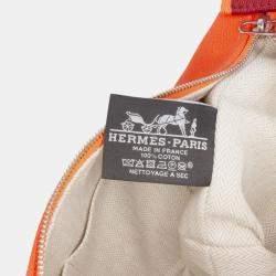 Pre Owned حقيبة هيرمس برايد إيه براك تول برتقالي أحمر صغيرة