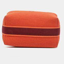 Pre Owned حقيبة هيرمس برايد إيه براك تول برتقالي أحمر صغيرة