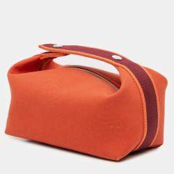 Pre Owned حقيبة هيرمس برايد إيه براك تول برتقالي أحمر صغيرة