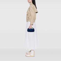 مملوكة مسبقًا Hermes Blue Green Small Toile Bride A Brac Case