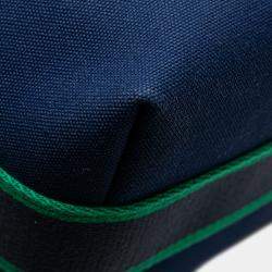 مملوكة مسبقًا Hermes Blue Green Small Toile Bride A Brac Case