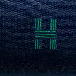 مملوكة مسبقًا Hermes Blue Green Small Toile Bride A Brac Case