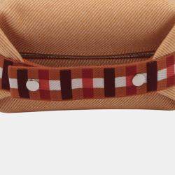 Pre Owned حافظة هيرميس برود أ براك أو كاري صوف برتقالي صغير