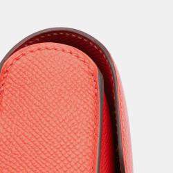 Pre Owned Hermes Red Epsom Cherche Midi Clutch 22