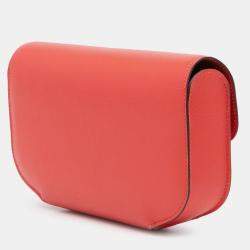 Pre Owned Hermes Red Epsom Cherche Midi Clutch 22