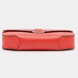 Pre Owned Hermes Red Epsom Cherche Midi Clutch 22