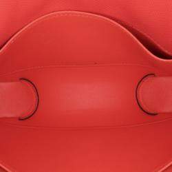 Pre Owned Hermes Red Epsom Cherche Midi Clutch 22