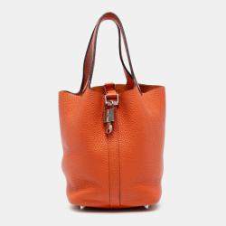Pre Owned Hermes Feu Clemence Picotin Lock 18