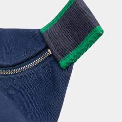 Pre Owned <p>حقيبة هيرمس براد أ براك قماش أزرق/أخضر صغير</p>