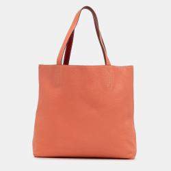 مملوكة مسبقًا Hermes Pink Red Hermes Salmon/Red Clemence Double Sens 36