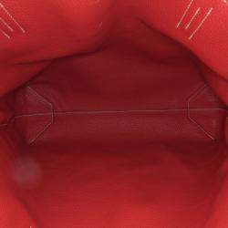 مملوكة مسبقًا Hermes Pink Red Hermes Salmon/Red Clemence Double Sens 36