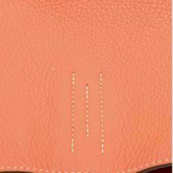 مملوكة مسبقًا Hermes Pink Red Hermes Salmon/Red Clemence Double Sens 36