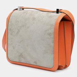 Pre Owned Hermes Gris Tourterelle and Crevette Doblis and Swift Constance 24