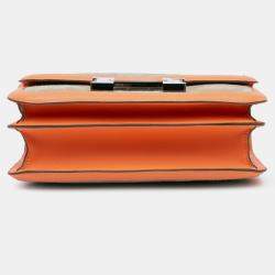 Pre Owned Hermes Gris Tourterelle and Crevette Doblis and Swift Constance 24