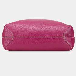 Pre Owned Hermes Brown/Dark Pink Reversible Clemence Double Sens 36