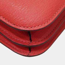 Pre Owned Hermes Constance 18 Red Mini Epsom 