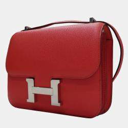 Pre Owned Hermes Constance 18 Red Mini Epsom 