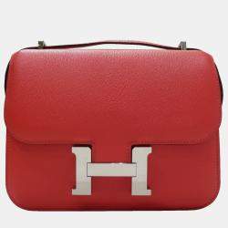 Pre Owned Hermes Constance 18 Red Mini Epsom 