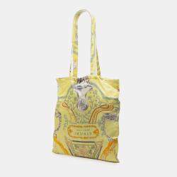 مملوكة مسبقًا Hermes Yellow Etriers Silk So Tote