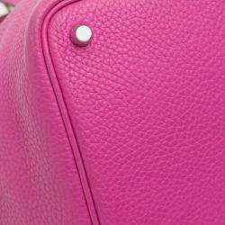 Pre Owned Hermes Pink Clemence Picotin Lock 18