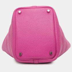 Pre Owned Hermes Pink Clemence Picotin Lock 18