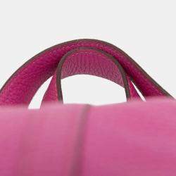 Pre Owned Hermes Pink Clemence Picotin Lock 18