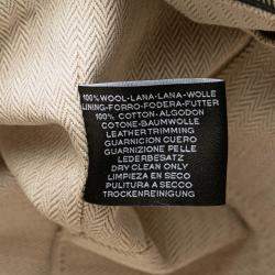 Pre Owned Hermes Blue Green Small Wool Bride A Brac H Natte Case