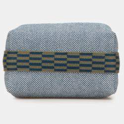 Pre Owned Hermes Blue Green Small Wool Bride A Brac H Natte Case