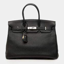 مملوكة مسبقًا Hermes Black Togo Birkin Retourne 35