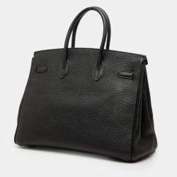 مملوكة مسبقًا Hermes Black Togo Birkin Retourne 35