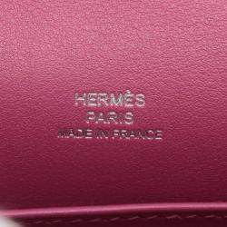 Pre Owned Hermes Rose Pourpre Swift Kelly Pochette 22