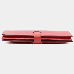 مملوكة مسبقًا Hermes Red Epsom Bearn Wallet