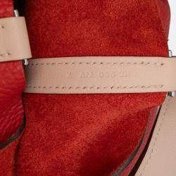 Pre Owned حقيبة هيرمس بيسوتين قفل 22 كليرمون وهيرمس بيكولور أحمر سويفت