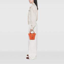 Pre Owned Hermes Orange Clemence Picotin Lock 18