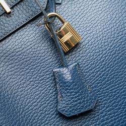 Pre Owned حقيبة هيرمس بيركين ريتورني توغو أزرق 35
