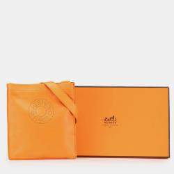 Pre Owned Hermes Orange Milo Clou de Selle Crossbody