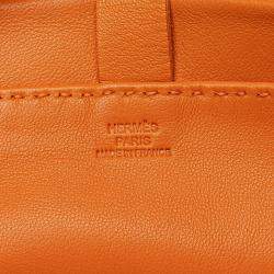 Pre Owned Hermes Orange Milo Clou de Selle Crossbody