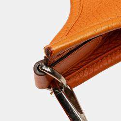 مملوكة مسبقًا حقيبة هيرمس إيفلين III بي إم جلد كليمينس برتقالي