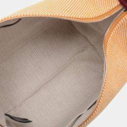 Pre Owned Hermes Orange Small Wool Bride a Brac Au Carre Case