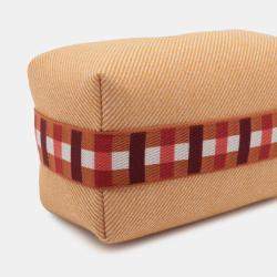 Pre Owned Hermes Orange Small Wool Bride a Brac Au Carre Case