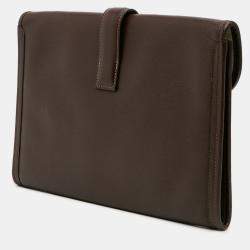 Pre Owned حقيبة جيج هيرمس إيبسوم بنية بي أم