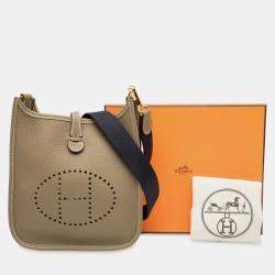 Pre Owned Hermes Brown Clemence Evelyne Amazone 16
