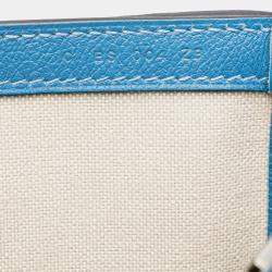 Pre Owned Hermes Blue Togo Steve Light Junior Messenger