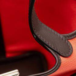 مملوكة مسبقًا حقيبة هيرمس بيكوتين لوك 18 كارجو غولاند وسويفت تويل وردي أحمر