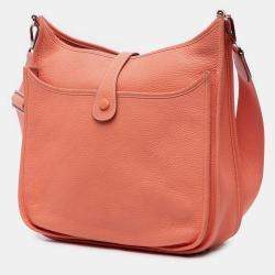 Pre Owned Hermes Pink Clemence Evelyne III 29