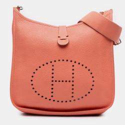 Pre Owned Hermes Pink Clemence Evelyne III 29