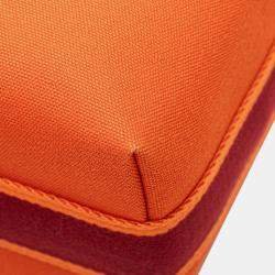 مملوكة مسبقًا Hermes Orange Red Small Toile Bride A Brac Case