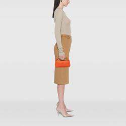 مملوكة مسبقًا Hermes Orange Red Small Toile Bride A Brac Case