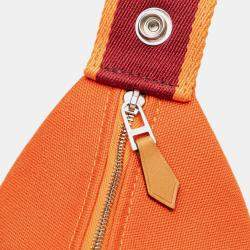 مملوكة مسبقًا Hermes Orange Red Small Toile Bride A Brac Case